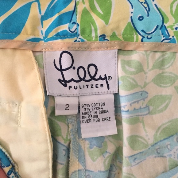 Lilly Pulitzer green, blue and yellow alligator - Picture 3 of 3